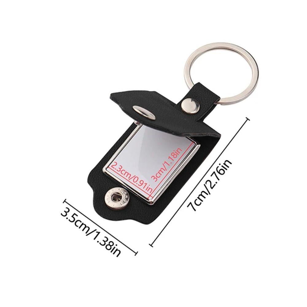 Photo Frame Key Chains PU Leather Car Key Ring Couples Friends Gifts Photo Keyring Men