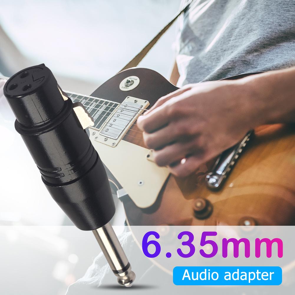 3Pin XLR Female to 6.35mm Male Mono Plug-In Audio Conversion Locking Adapter