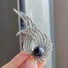 Angel Wings Feather Brooch High-End Female Pearl Corsage Design Sense Niche Suit Pin Temperament Accessories