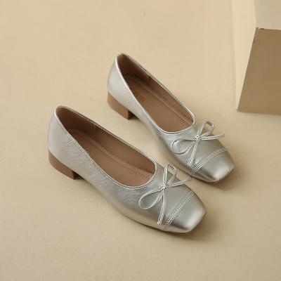 Модные весенние новые французские туфли-лодочки на плоской подошве, принцесса, с мягкой подошвой, ретро, квадратный носок, простые, удобные, универсальные женские туфли