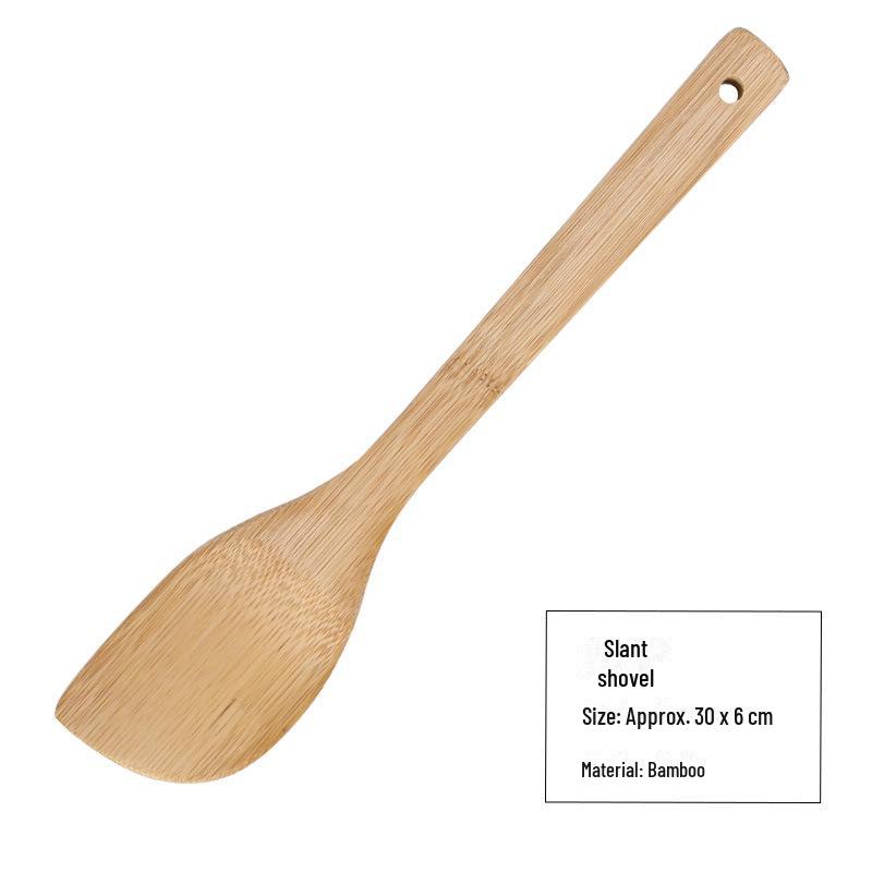 Набор бамбуковых лопаток: Длинная ручка, антипригарное покрытие, индивидуальный логотип, в комплект входит ложка для риса.