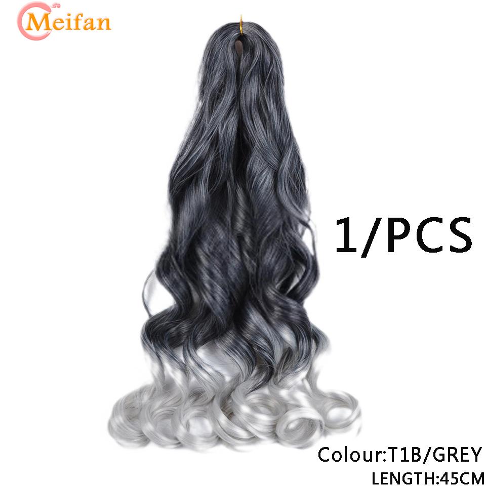 18-дюймовые синтетические свободные волнистые плетения волос, большие волны, вязанные крючком волосы, предварительно растянутые французские кудри, омбре, косы для женщин