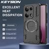 KEYSION Полый чехол для отвода тепла для Redmi Note 13 Pro 4G Магнитное охлаждение Ударопрочный чехол для телефона для Xiaomi POCO M6 Pro 4G