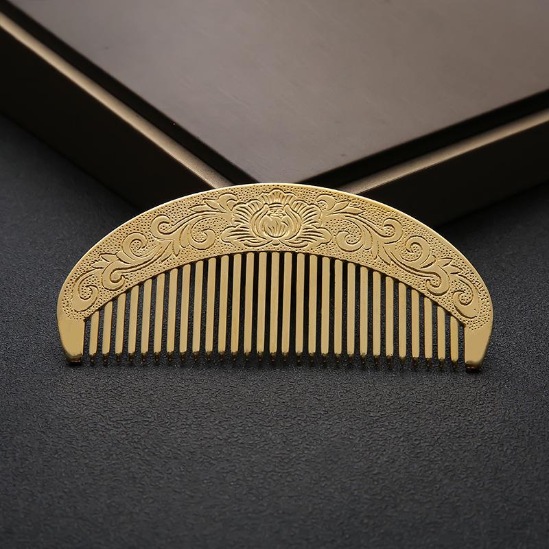 Гребень для волос из латуни «Рыбы и павлин»: Выпрямитель для волос с медным напылением для женщин.
