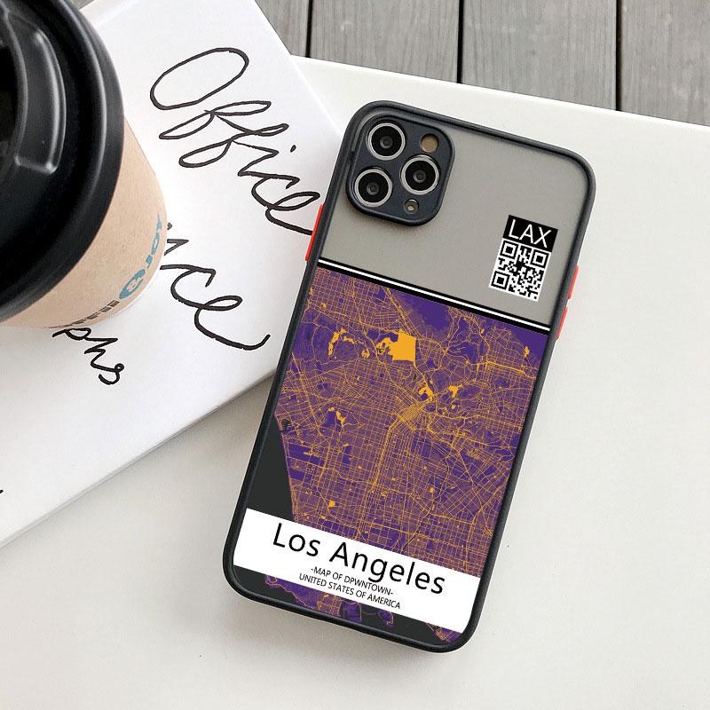 Чехол для телефона Ins Travel Country Sketch City Map для iPhone 8 7 Plus SE2 15 14 11 12 13 Pro Max Mini X XR XS Ударопрочный Funda Shell