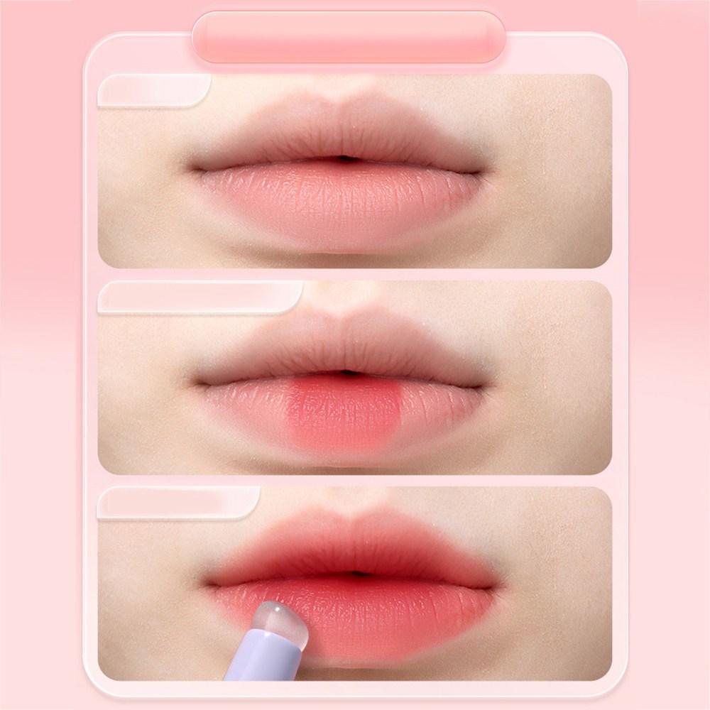 Cleaner Brush Upgrade Silicone Lip Angle Concealer Fingertip-Like Q Soft Lipstick Makeup, 1 шт., 02 Pink