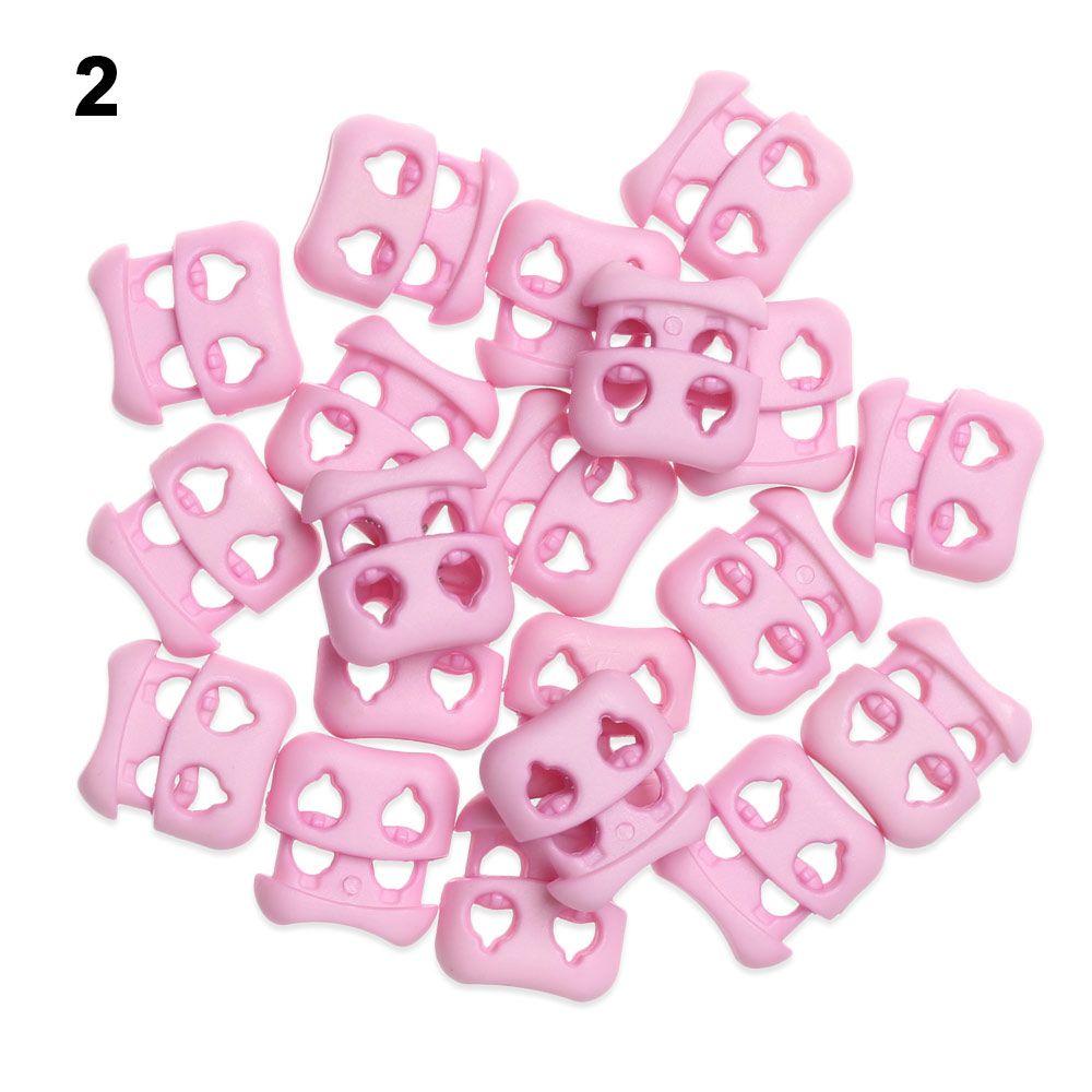 Multi-colors 4mm Bean Toggle Clip Apparel Shoelace Buckle Stopper Cord Lock Sportswear Accessories