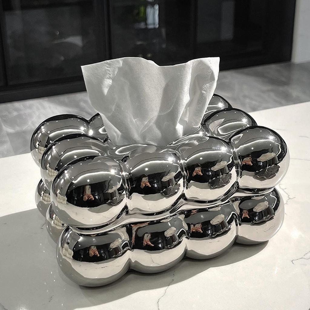 Tissue Holder Marshmallow Tissue Box Cover Valentines Day Decor Tissue Canister for Hotel Car Home Countertop Living Room