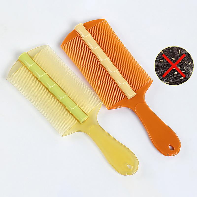 1 шт. бамбуковый гребень от вшей двухсторонний супер густые зубцы удаляет перхоть очищает кожу головы массажный гребень удаление блох инструменты для волос