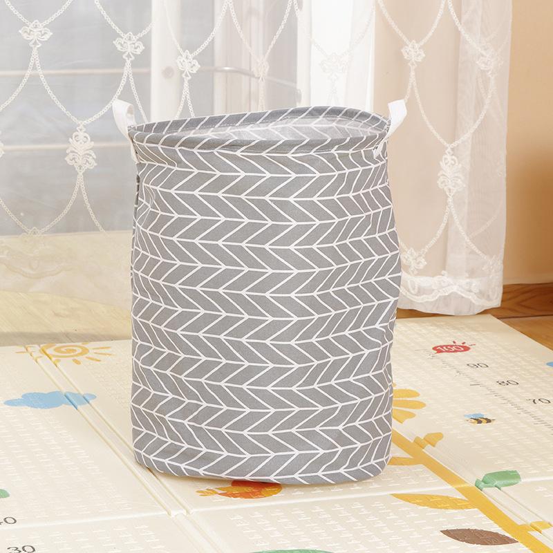 Large Capacity Fabric Laundry Basket Folding Waterproof Clothes Storage Basket Home Children Toy Sundries Storage Bag Organizer