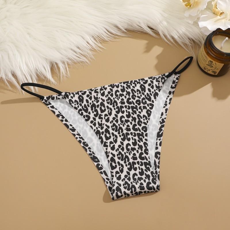 FINETOO Drawstring Print Panty For Women Seamless Briefs Sexy And Comfortable Underwear
