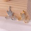 Европейский романтический кулон-голубь с бриллиантовой инкрустацией, покрытый медью, с микро-инкрустацией для роскошного модного образа