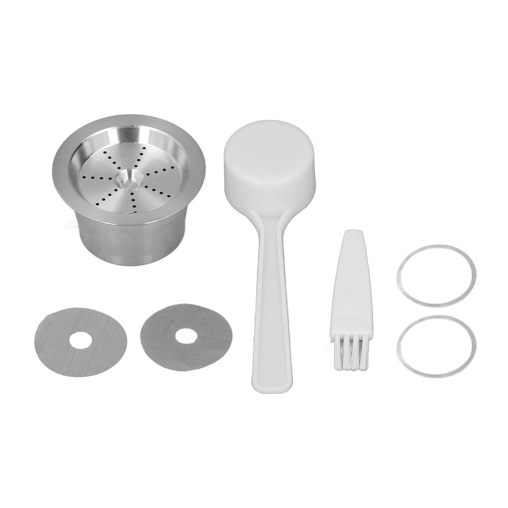 Refillable Coffee Capsules Stainless Steel Double Filtration Reusable Coffee Pods for CAFFITALY for