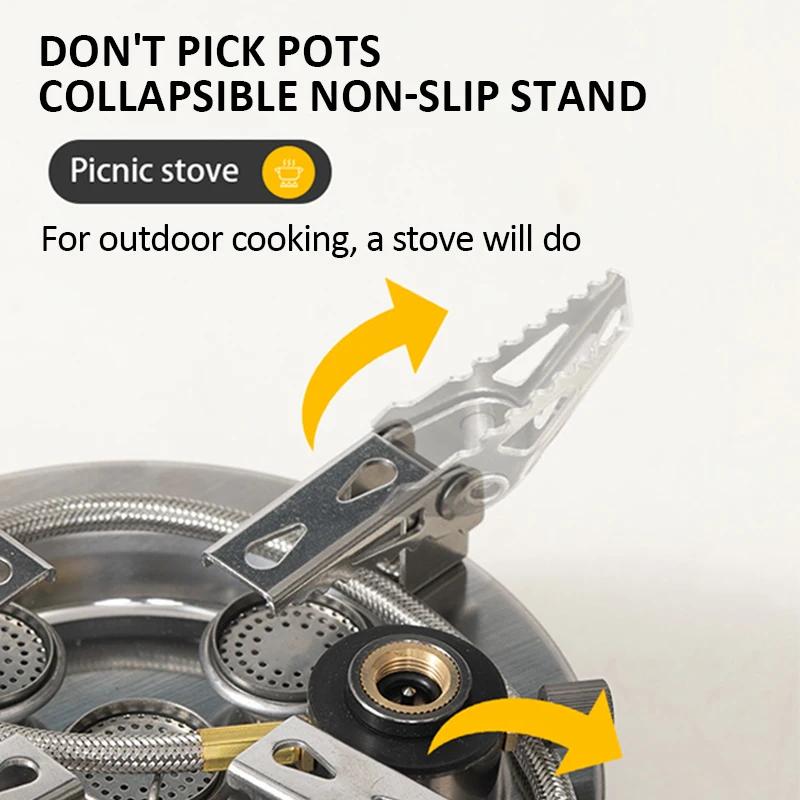 6800 Вт/11000 Вт Кемпинговая газовая плита Уличная переносная печь для пикника с сумкой для хранения Туристическая горелка для барбекю Туристические принадлежности