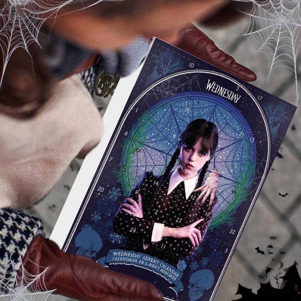 Wednesday Advent Calendar Christmas Countdown With Acrylic Keychains For Gift Giving