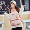 Women's Color Block School Bag Large Capacity Junior High School Student Backpack