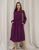 Purple Classic Dress with Long Sleeves ISSA PLUS