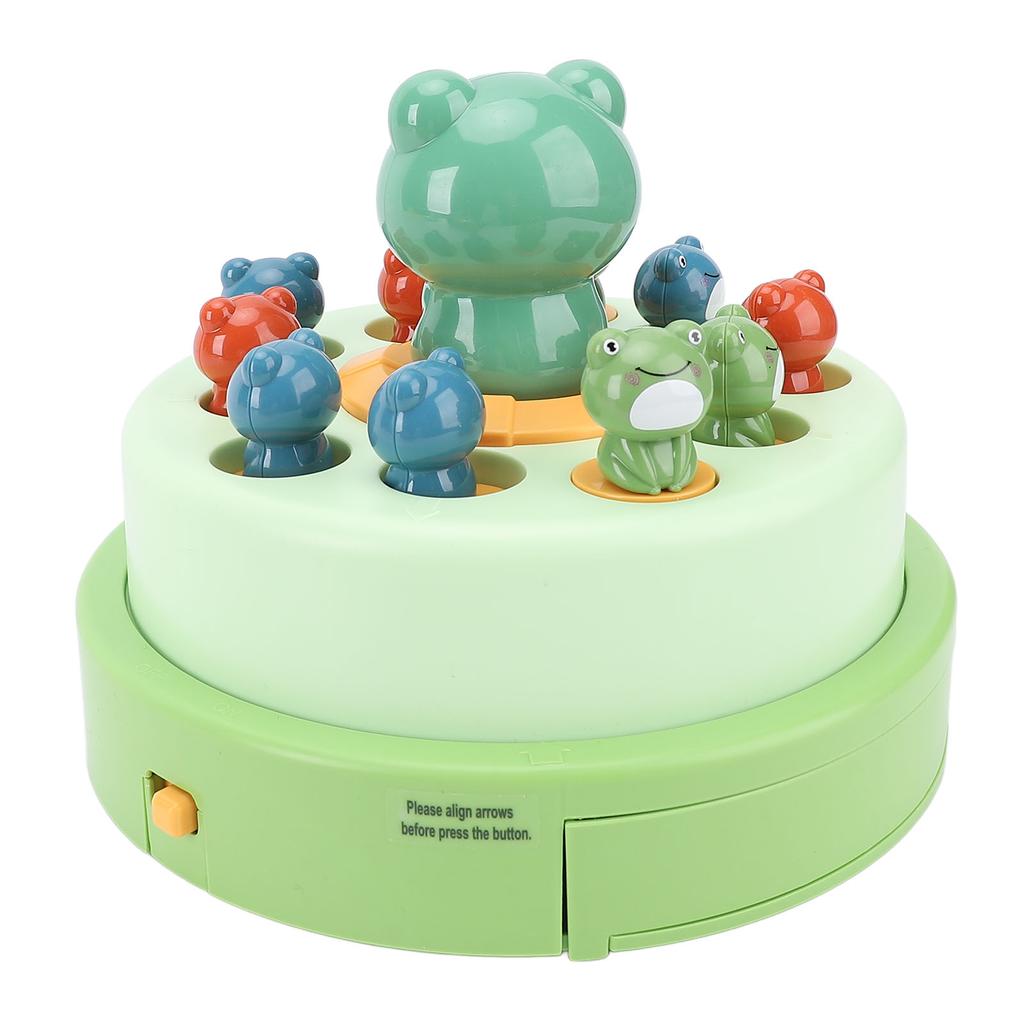 Игрушка Лягушка Прыгай и Лови Электронная Музыка Вращающаяся Выскакивающая Настольная Игра для Детей Старше 3 Лет