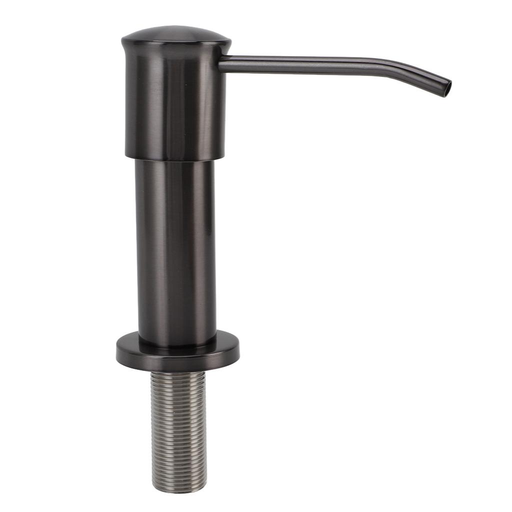 Дозатор для мыла для кухонной мойки из нержавеющей стали 304, настольный дозатор для моющего средства с помпой и удлинительной трубкой, серый.