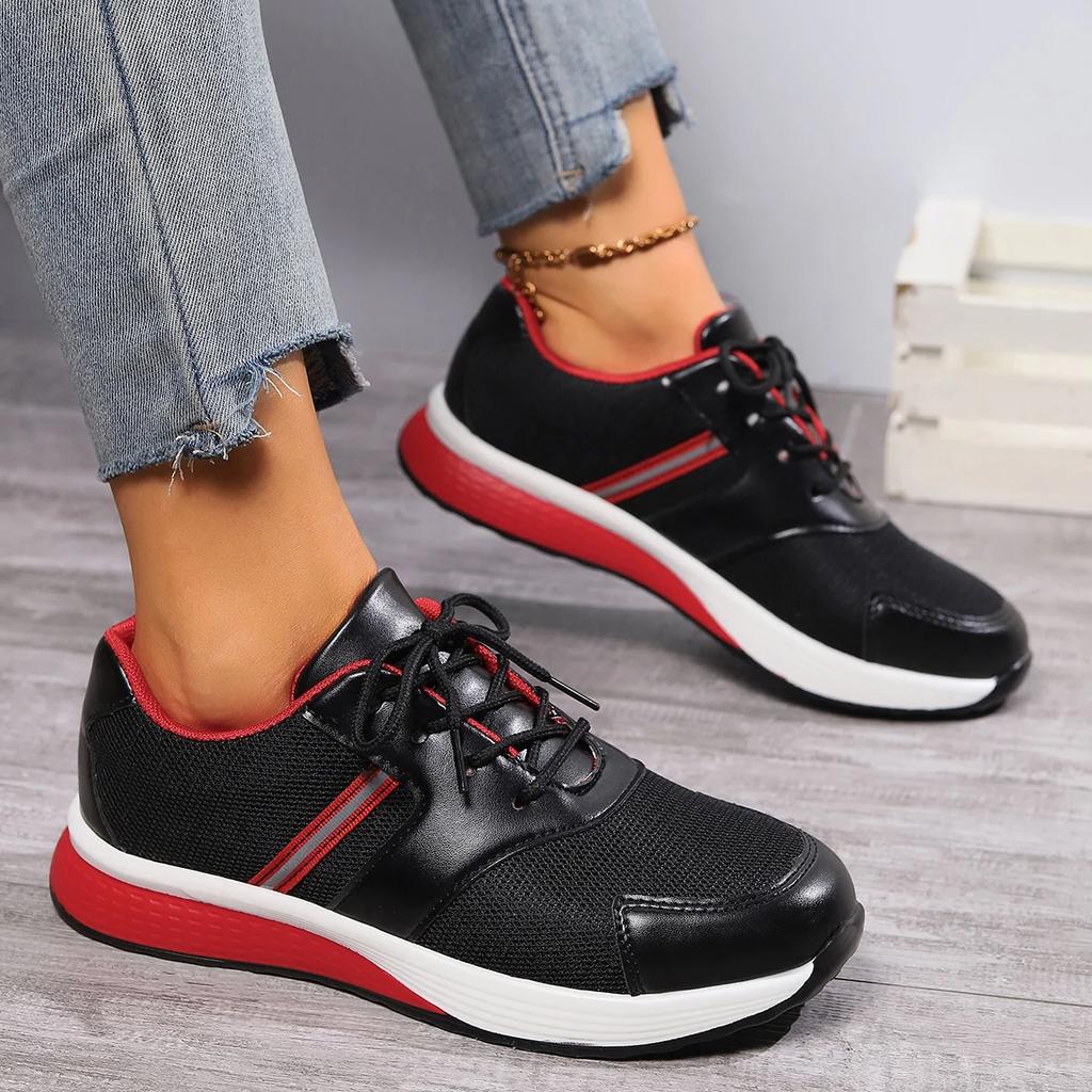 Women Causal Sneakers Summer New Fashion Breathable Ladies Mesh Lace Up Sports Shoes for Women Platform Walking Designer Shoes