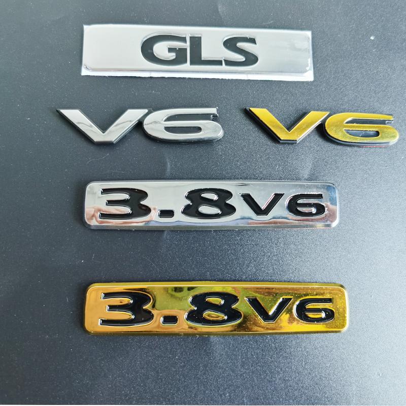AAZO1 For Mitsubishi Pajero v73 v87 v93 v97 Car Sticker Logo 3.8 V6 displacement letter logo 1pc