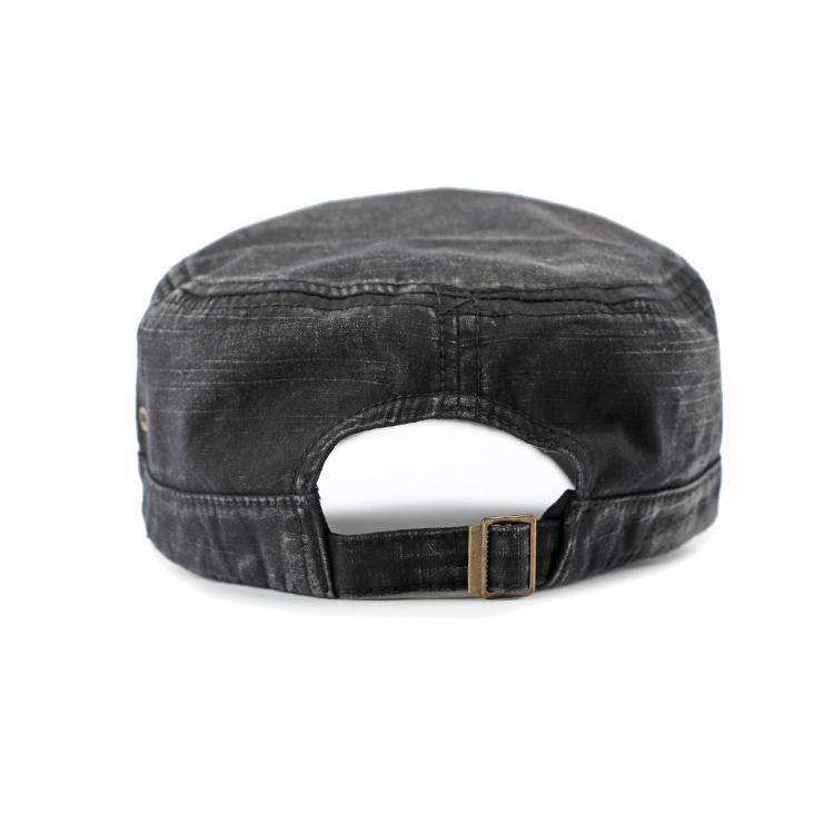 Мужская шляпа с плоским верхом, винтажная армейская шляпа из мытого хлопка