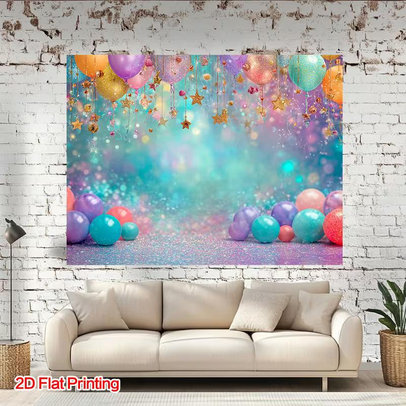 Двумерный разноцветный фон из макаронных шаров, Украшение для детского душа и дня рождения