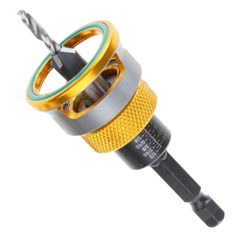 Зенковочные сверла с ограничителем глубины, шестигранный хвостовик, отверстиерез, деревообработка, алюминий, инструмент для ограничения сверления, снятие фаски