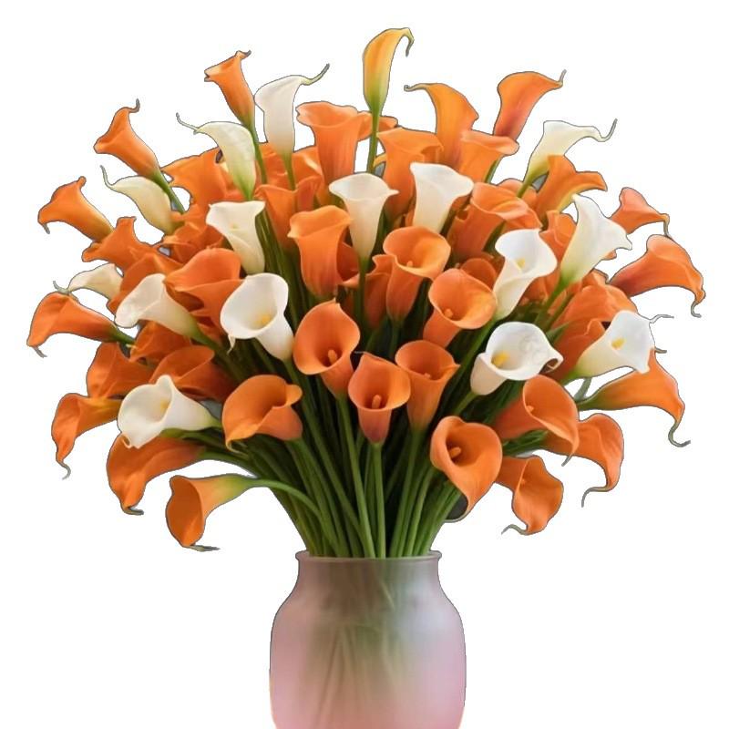 European Style Artificial Flower Bouquet: Calla Lily, Tulip, Baby's Breath & Daisy Combination for Home Decoration