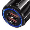 USB Charger 12/24V Universal LED Indicator Dual Port Fast Charging QC3.0 Bowling Car Charger for Automobile