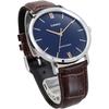 Мужские кварцевые часы Casio MTP-VT01L-2B Синий Коричневый кожаный ремешок Импортная модель