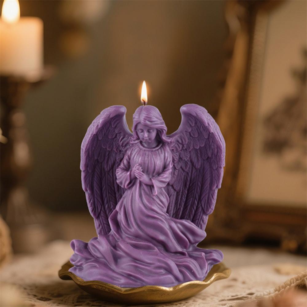 Angel Aromatherapy Candle Silicone Mold Homemade Winged Girl Scented Molds Soap Making Resin  Gypsum Drop Mould Home Decor
