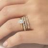 4 Pcs Stackable Rings for Women, Sparkly Cubic Zirconia Rings, Minimalist Statement Wedding Engagement Promise Rings