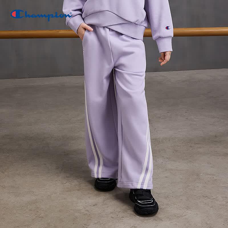 Champion Kids' 2025 Fall Embroidered Stripe Drawstring Wide-Leg Pants