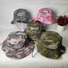American retro camouflage mountaineering hat women's spring and summer western cowboy hat outdoor hiking fishing shading sun protection bucket hat