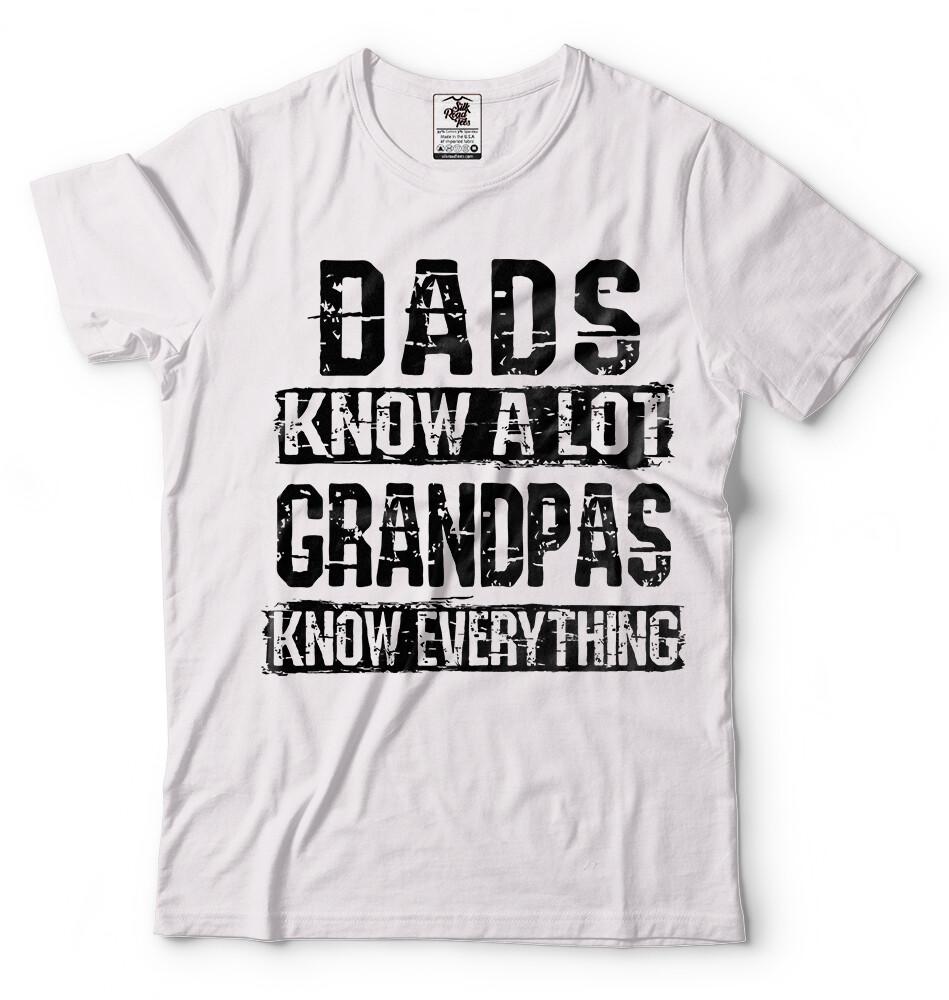 Mens Grandpa Tshirt Grandpa Knows Everything Funny Grandfather Gift Tshirt