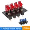 Кнопка запуска 12 В 20 А, панель переключателя автоматического зажигания, светодиодный индикатор, 4 тумблера, панель с крышкой для гоночных автомобилей