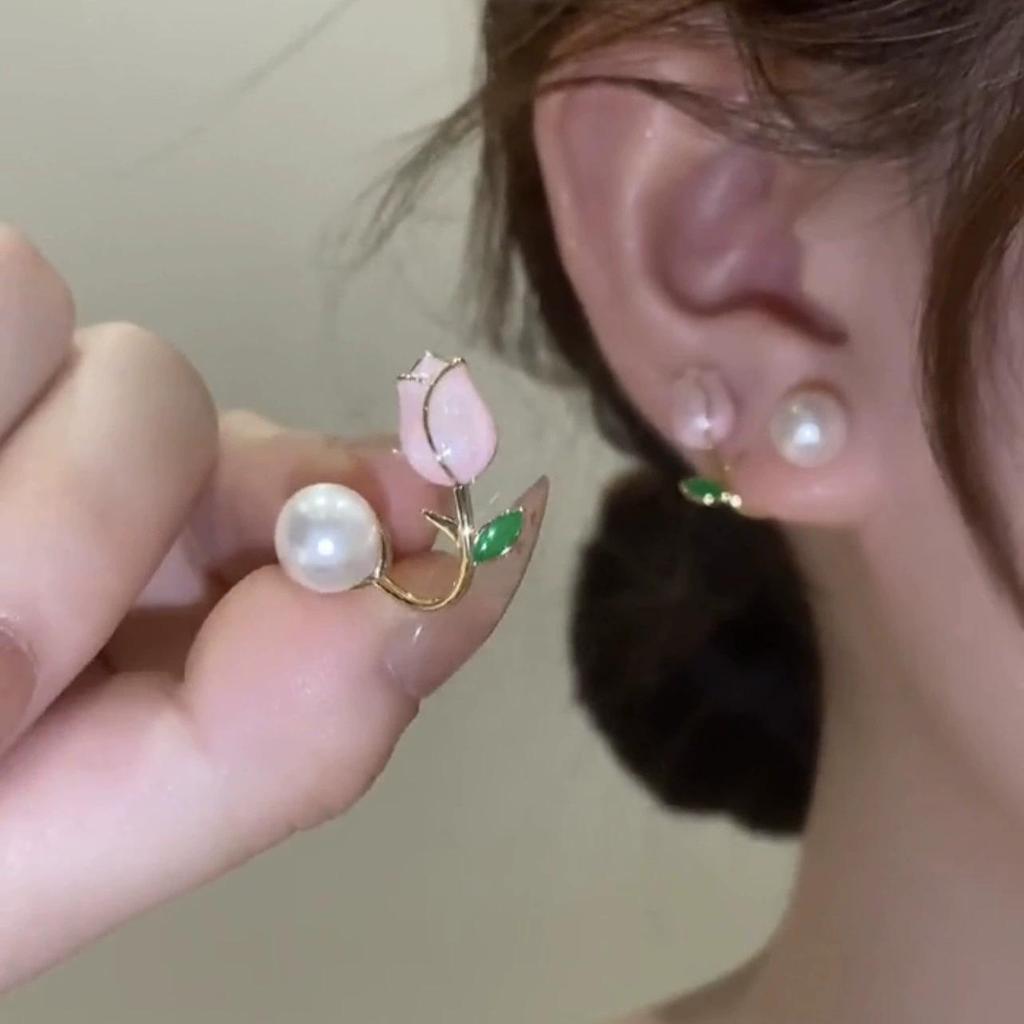 Серьги-гвоздики Silver Needle Dongdaemun Fresh Colorful - Простые, Универсальные, Роскошные гвоздики с ощущением высокого класса