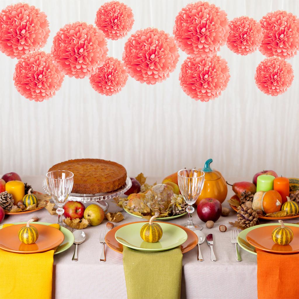 1 шт. Набор 7,8-дюймовых красных бумажных шариков для вечеринки по случаю дня рождения, бумажные помпоны, бумажные цветы, украшения, подвесные цветы