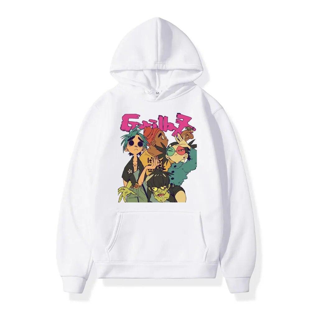 Осень-зима унисекс с капюшоном Gorillaz Band с принтом Толстовка женская мода хип-хоп толстовки с капюшоном Высокое качество толстовки y2k уличная одежда