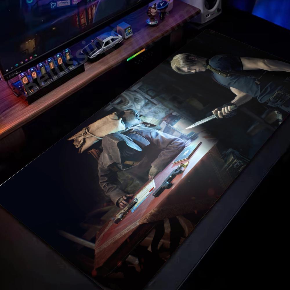 XXL Игровой коврик для мыши RResident Evil Настольный коврик для игровой клавиатуры ПК Аксессуары для компьютерных игр Leon S Kennedy Большой коврик для мыши