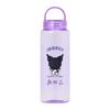 Sanrio Kuromi Clear Bottle with Body and Saturated Polyester Silicone Direct Drinking Cold Water Product 066001 Handle, Lid Resin, Gasket Rubber,