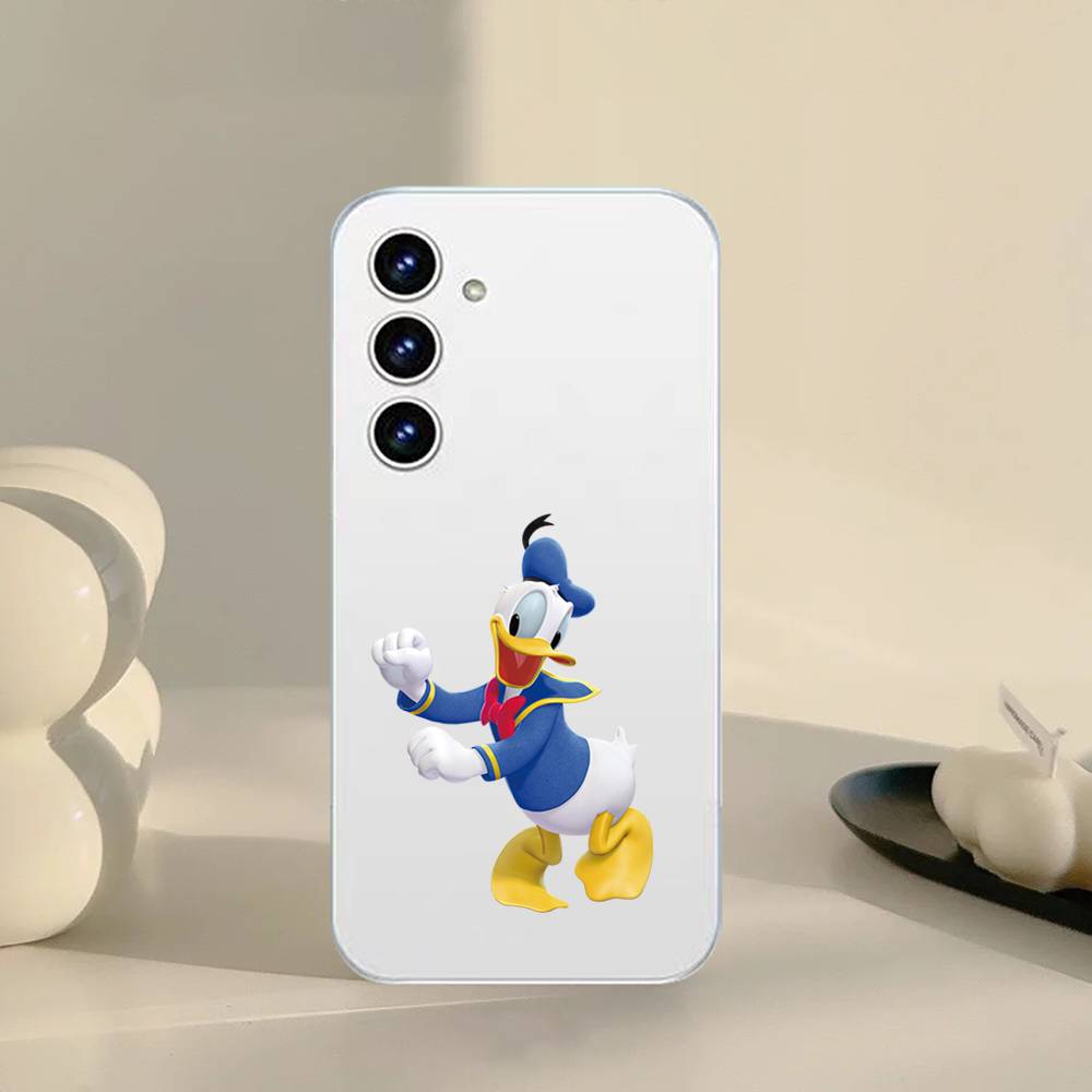 Милый Чехол для Телефона с Дональдом Даком для Samsung Galaxy S21 S22 S23 S24 S25ULTRA FE Ultra Plus5G A52S Прозрачный Чехол
