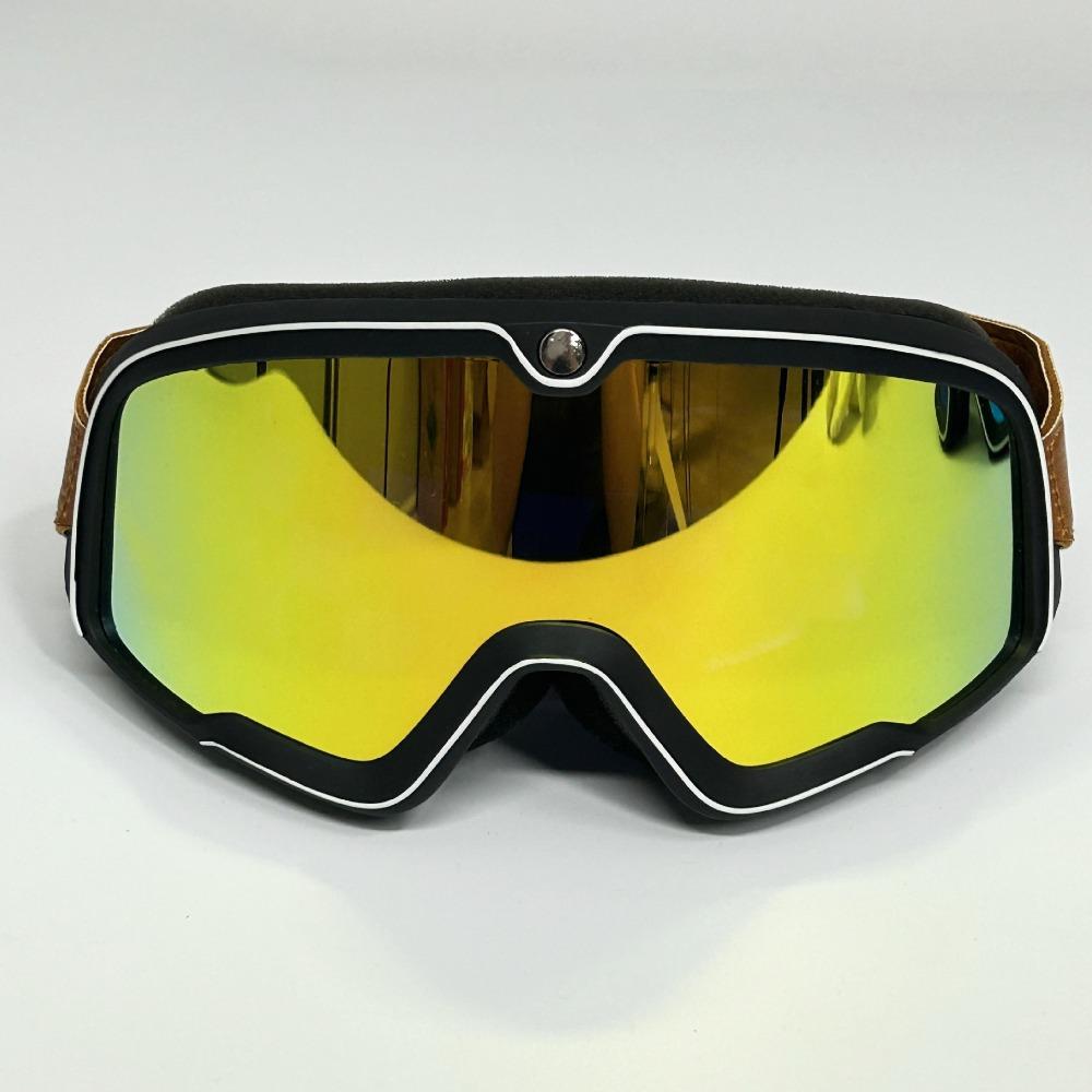Goggles Motorcycle Goggles, Retro Harley SUV Riding Windproof and Sand Proof Day and Night Universal Helmet Glasses