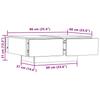 Coffee Table Sonoma Oak 90 x 60 x 31 cm Particle Board