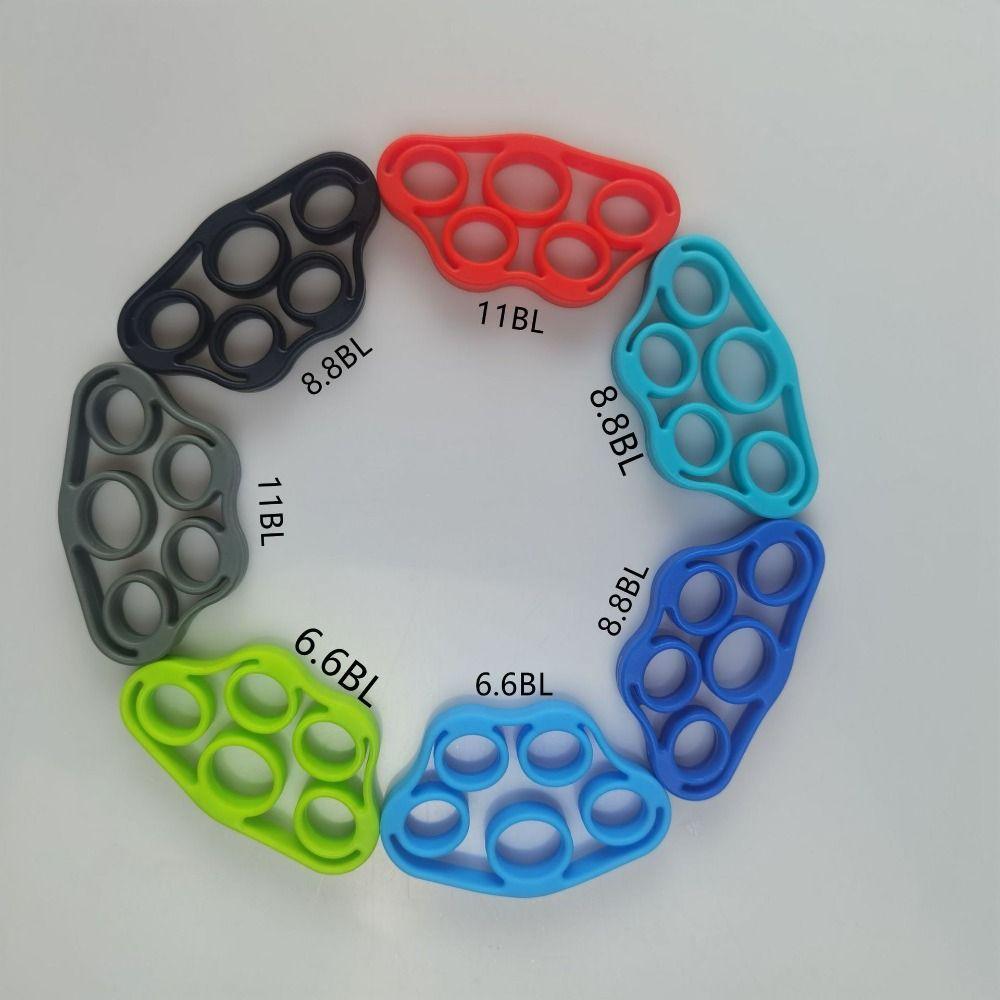 3 PCS Sports Stretcher Strength Hand Grip Finger Trainer Resistance Band Wrist Exerciser
