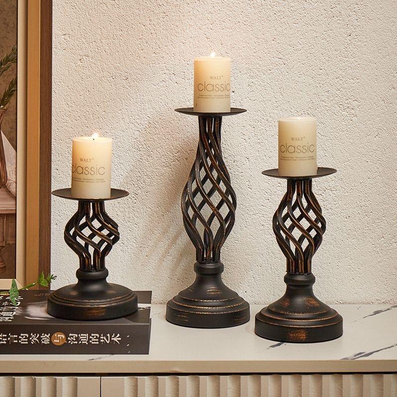 Подставка для свечей из черного металла в Европе – элегантный железный подсвечник для свадеб и вечеринок