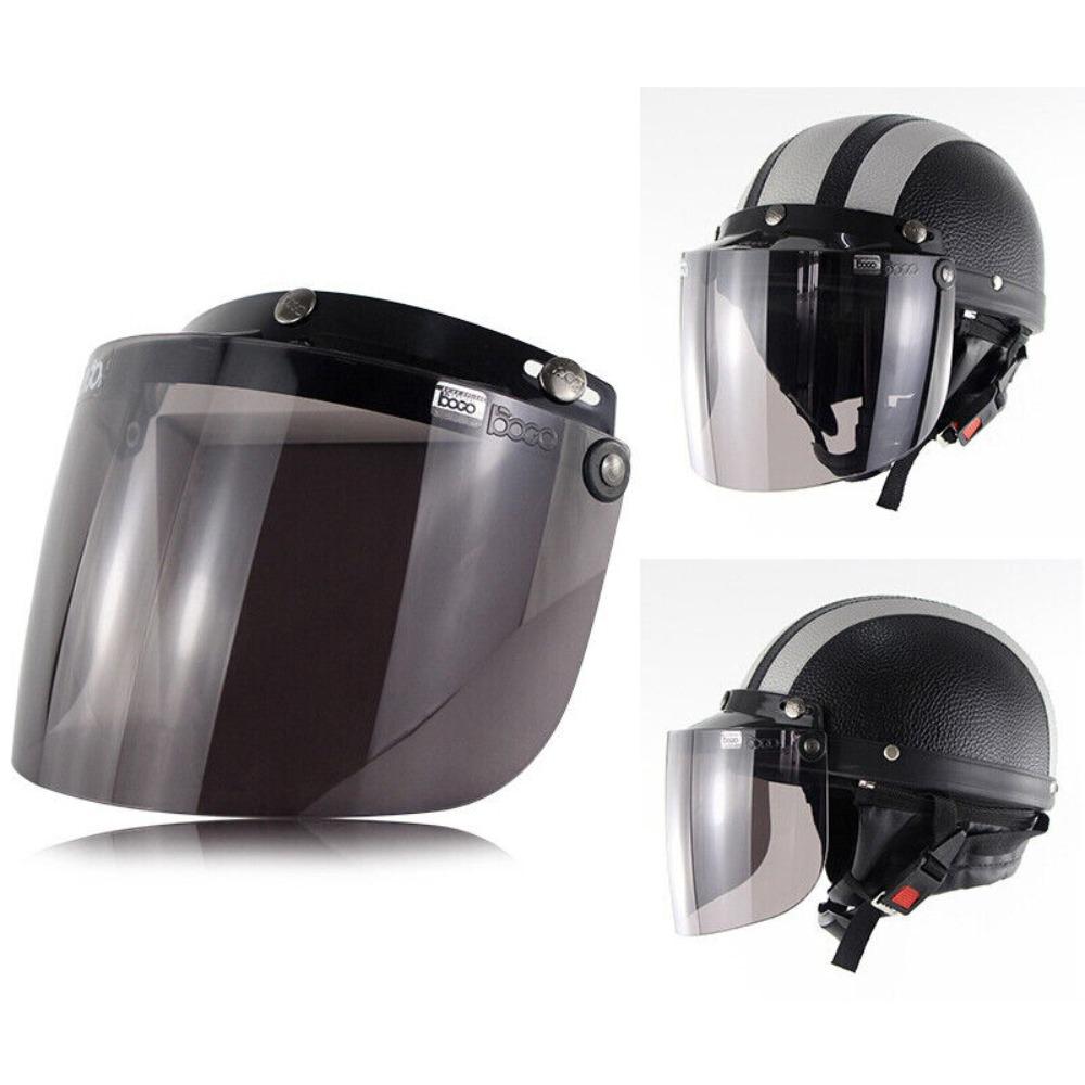 New Motorcycle Parts Universal Wind Shield Lens Helmet Visor 3-Snap Motorcycle Open Face