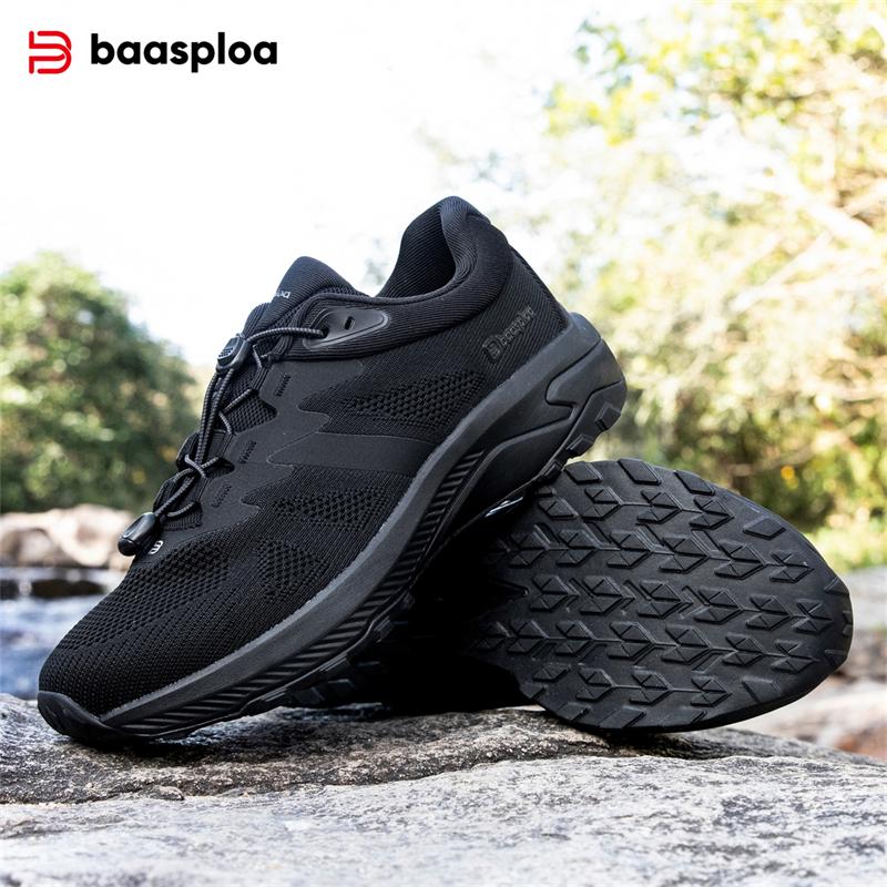 BAASPLOA Мужская обувь для активного отдыха с сетчатой поверхностью, дышащая, для активного отдыха, для пешего туризма, износостойкая мужская обувь, модная брендовая мужская обувь для пешего туризма