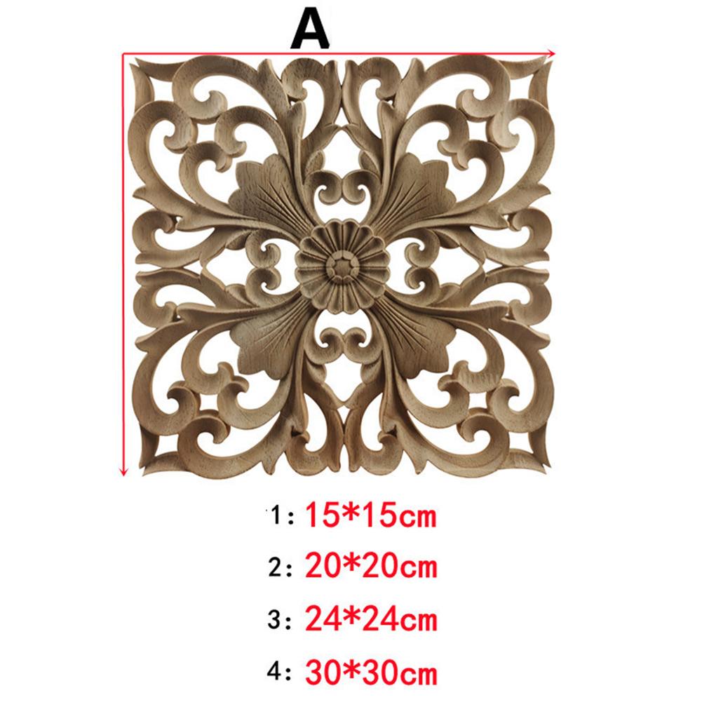 Деревянная резьба Декаль Угловая аппликация Рама Декор для двери Стены Мебель Декоративные фигурки Деревянная аппликация Для мебели Шкаф Декаль